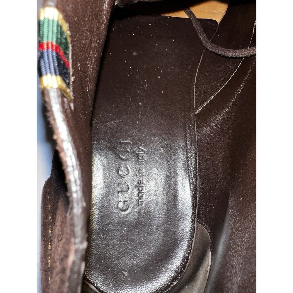 Gucci Dark Brown Suede Chukka Boots Shoes Mens Sz 11 - Picture 10 of 13